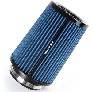 3 3.5 4 Inch Cold Air Intake Filter 76mm 89mm 101mm High Performance Washable 3 Sizes in 1 Clamp-On Replacement Cone Air Filter Blue