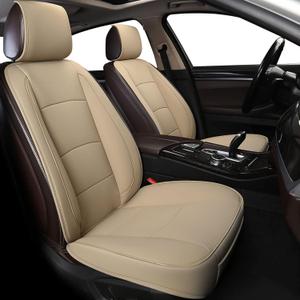 1 Pack Luxury Automotive Seat Cover Water Proof PU Leather Front Car Seat Cover Protectors Seat Cover Universal Fit 95% Vehicles