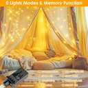 2Pack Each 66Ft 200 LED Fairy Lights Plug in, Waterproof String Lights Outdoor & Indoor, LED String Lights 8 Modes with Timer, Twinkle Light for Girl's Room Garden Christmas Decorations (Warm White)