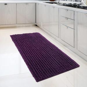 FLOLEOPA Soft Plush Microfiber Bathroom Rugs, Absorbent Bath Rugs Non Skid Machine Wash Dry Bath Mats for Tub,Shower and Bath Room Floor Mats (27.5x47inches, Plum)