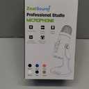 ZealSound Podcast Microphone for PC, Noise Cancellation USB Mic with Gain, Volume Adjustment & Mute Button, Monitoring & Echo, for YouTube, TikTok, Podcasting, Streaming, iPhone, iPad, Android, Mac (Black)