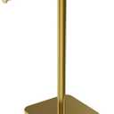 RUACQ Hand Towel Holder Stand, T-Shape Stainless Steel Free Standing Towel Rack, Vanity Countertop Towel Holder for Bathroom Kitchen Heavy Duty (Brushed Gold, Short - 12'')