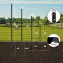 10 Pack Metal Fence Post, 4.8FT Heavy Duty Garden Fence Post for Wire Fence, Fence Posts No Dig U Post for Lawn, Garden, Farm