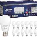 A19 LED Light Bulbs, 12 Pack, 60W Equivalent, 9W Daylight 5000K LED Light Bulb, 810 LM, Bedroom, Living Room, Office, Garage, Daylight LED Light Bulbs, Light Bulbs, Non-Dimmable, E26, UL Listed
