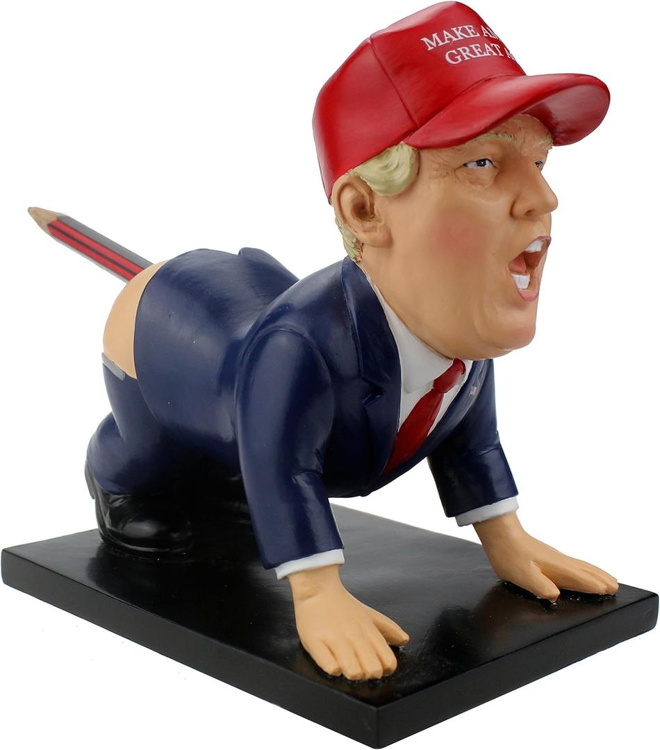 The Original Dump-a-Trump Pen Holder - Funny Donald Trump White Elephant Gift