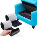 4.4 in x 16.4 Feet Double Sided Couch Cushion Tape with Adhesive, Hook and Loop Tape for Fabric, Wall Adhesive Strips Heavy Duty, Keep Couch Cushions from Sliding, Keep Your Carpet Rugs in Place