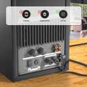 EMK 90 Degree Right Angle Optical Audio Cable [6ft/2M] - 360 Rotatable Digital Toslink SPDIF Cable for Soundbar to TV, Home Theater - Black Fiber Optic Cable with Angled Connector