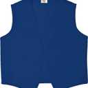 Unisex Vest No Pocket No Buttons Made in The USA (Medium, Royal Blue)