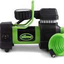 Slime 40045 Home Tire Inflator, Wall Mounted 120V, SUV, 4x4 Air Compressor, Heavy Duty, 2X Pro Power, with Analog 100 psi Dial Gauge, Long Hose and LED Light, 4 min Inflation