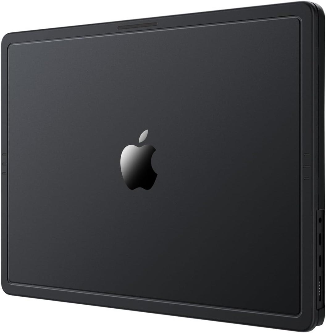 CrackGuard for MacBook Pro 14 inch Case M5 M4 M3 M2 M1 Pro/Max 2025 2024-2021 [Anti-Crack Upgrade] [100% Match Official Color] Cover Protective Hard Shell Case Laptop - Space Black Clear