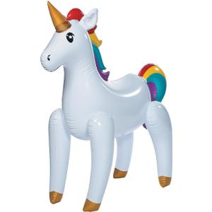 Large Inflatable Unicorn (Blows up to 4 feet Tall) Fun Party Decorations and Novelty Gift