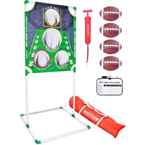 GoSports Red Zone Challenge Football Toss Game - Includes Target, 4 Footballs, Scoreboard and Case