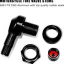 VOFONO Black 90 Degree CNC Motorcycle Tire Valve Stems 10 mm and 11.3 mm for Harley Davidson, BMW, Honda, Kawasaki, Suzuki, Yamaha and Triumph Bike Right Angle Valve Stem