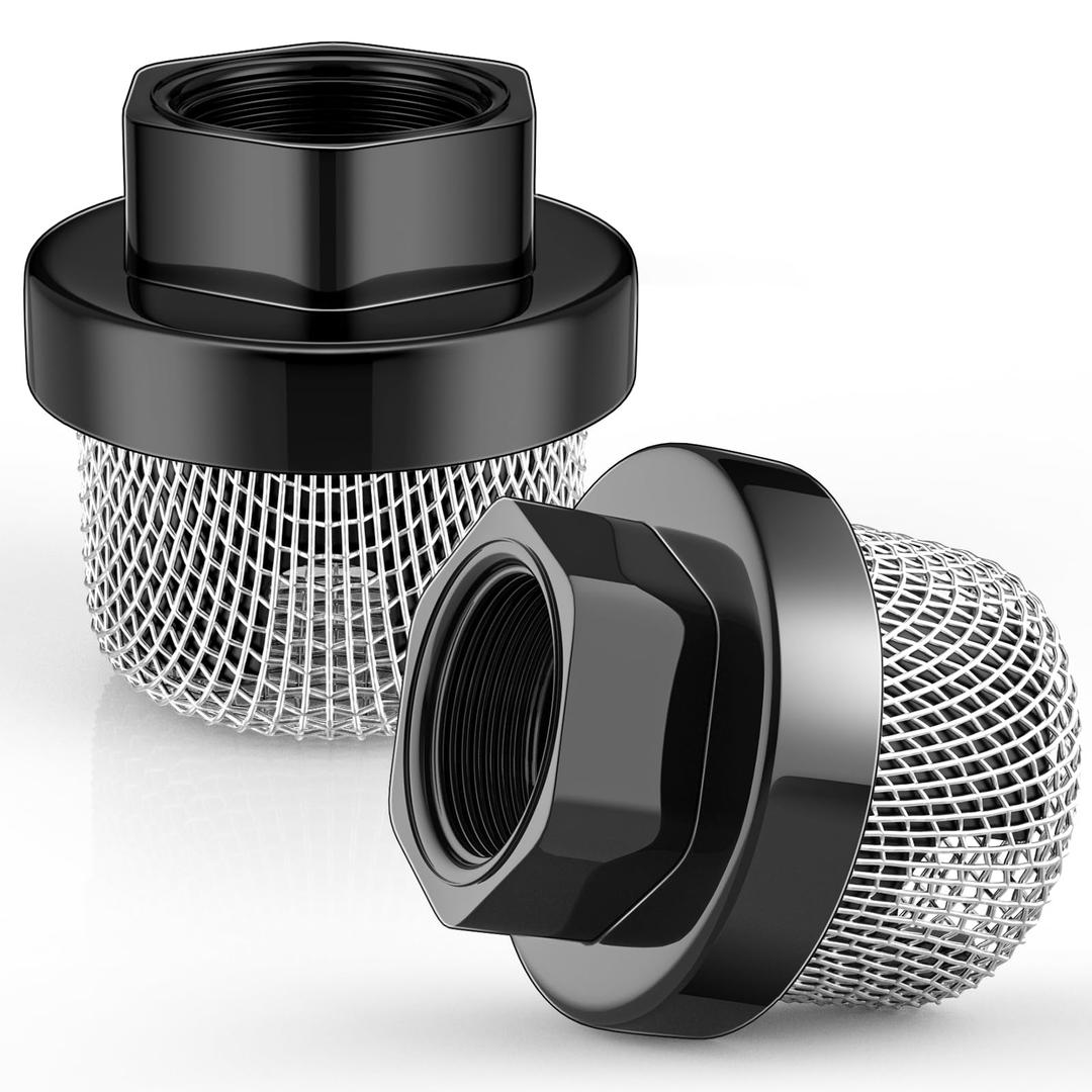 Nuanchu 2 Pcs Hose Inlet Strainer Filter Suction Strainer Garden Screen Garden Hose Pump Inlet Sprayer Filter 3/4 7/8 Thread for Sprayer 390 395 495(Inner Diameter, for UN/UNF Standard 3/4)
