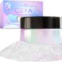 Ceya Chameleon Mica Powder, 1.8oz/ 50g Aurora Chrome Nail Powder, Cosmetic Grade Pearlescent Effect Color Shift Pigment for Epoxy Resin, Makeup, Nail Polish, Soap Dye, Candle Making, Craft,Slime,Paint