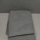 POLYTE 430 GSM Microfiber Oversize Quick Dry Lint Free Bath Towel, 60 x 30 in, 4 Pack (Waffle Weave) (Gray)