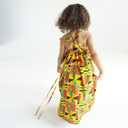 Noubeau Kids Toddler Girls African Dashiki Dress Little Girls Backless Halter Dress Ethnic Bohemia Style Summer Clothes (4-5T, Yellow)