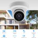 5MP IP PoE Turret Camera Outdoor, PoE IP Security Dome Camera with 80ft Night Vision, 2.8mm Lens, 105 Wide Angle, H.265, Built-in Mic, WDR, Compatible with Third-Party NVRs and Software