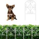 ShopLaLa Garden Border Animal Barrier (10 Panels), 12in(L) x 24in(H) Wire Fence Butterfly Arch Panel Outdoor Decorative Fencing Rustproof Metal for Lawn Landscape, Dog Fences for the Yard No Dig