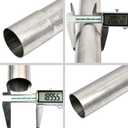 409 Steel 2'' Inch OD Straight Exhaust Pipe Mandrel Tubing Pipe 48" / 4 Ft Long Custom Fitment For Exhaust System