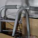 Medline Two-Button Folding Walker for Seniors, 5" Wheels, 32.5" to 39.5" Height, 400-lb. Capacity