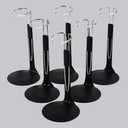 UCanaan 6 Pcs Doll Stand - Action Figure Stands with Expandable Waist Wire for 8"-14" Dolls stands for 8 to 12inch dolls Suitable for 1/6 Dolls Accessoriesaction figure stand-Black
