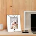 Baby Picture Frame 5x7, First Grandbaby Grandchild Photo Frame, Baptism Gifts for Girl Boy, Love at First Sight Frames, Babys First Year Wooden Picture Photo Frames for Nursery Room Decor