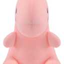 Plush Dinosaur Stuffed Animal, Cute Toys Anime Dinosaur Soft Throw Pillow Gift for Children Boys Girls Pink 10.8 inch
