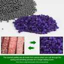 4-in-1 Scented Faux Lavender Vase Set - 4 Purple Artificial Flower Stems, Plastic Hollow Out Vase, Odor Absorbing Nano Mineral Crystal Beads, Lavender Scent Granules for Home Decor Air Refresh