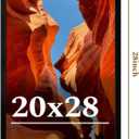 20x28 Picture Frame Set of 2, 20 x 28 Black Picture Frame with HD Plexiglas, 20 by 28 Poster Frame, Display Frame for Vertical or Horizontal, Presenting Spatial Aesthetics-Form & Light Series