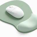 eulps Mouse Pad with Gel Wrist Rest, Ergonomic Comfortable Computer Wrist Support for Laptop, Pain Relief Mousepad with Non-Slip PU Base for Office & Home (Green)