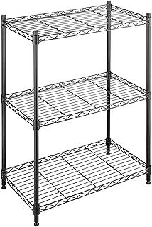 Whitmor 3-Wire Shelving Unit, Metal Storage Shelves, Easy Assembly Home Organizer for Pantry, Kitchen, Garage, Plant