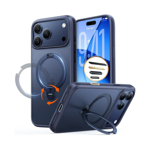 TORRAS Q3 Spin for iPhone 17 Pro Max Case with 360 Magnetic Stand, Camera Control, Fit for MagSafe, 4X Military-Grade Shockproof Case for iPhone 17 Pro Max Phone Case with Kickstand, Deep Blue