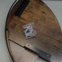 Corner Floating Shelves, Rustic Brown Wood, Set of 2, Wall Mount Storage with Guardrail for Bathroom Kitchen Living Room