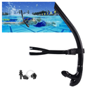 Swim Snorkel for Lap Swimming，No Loud gurgling Noise No Hurt Forehead No Slip Swimming Snorkeling Training for Adult/Kid/Youth,Swimmer Snorkle Center Mount Snorkel One-Way Purge Valve