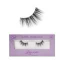 Lilly Lashes Sheer Band, False Eyelashes with Invisible Band Lashes, Half Lashes Natural Look, Half Lash Cateye Style, Reusable Eyelashes 20x, Lash Glue not Included, 13mm (Playful)