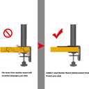 Steel Monitor Mount Reinforcement PlateMonitor Arm Reinforcement Plate for Fragile Tabletop, Monitor Mount Reinforcement Plate Fits Most Monitor Stand C Clamp Installation (Black-2)