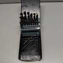 29Pcs Cobalt Drill Bit Set, 135 Degree Tip High Speed Steel with Black and Gold Finish, Stainless Steel, Plastic and Wood with Metal Indexed Storage Case 1/16"-1/2"