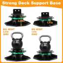 Timtin 24 Pack Upgrade Adjustable Deck Support Pedestals, 1-9/16" to 2-3/8" Height Range, Outdoor Deck Foundation Bases with Joist Tape and Screws for Patio Garden Floor Leveling