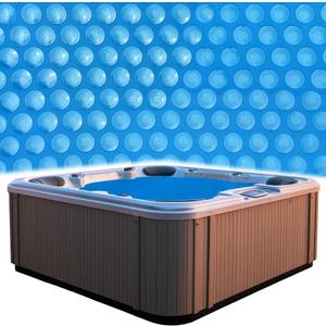 AURSK SPA and Hot Tub Bubble Cover, 12mil 7x7 Foot Square Hot Tub Thermal Blanket,Insulating Blanket for Outdoor Hot Tubs,Blue