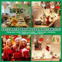 Chunful 20 Sets Christmas Gingerbread Crafts Kit Make Your Own Gingerbread Houses Wooden Christmas Ornaments Bead DIY Crafts Bulk for Xmas Party Supplies Tree Decoration