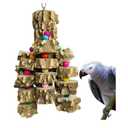 PINVNBY Macaw Toys, Extra Large Parrot Toys, Natural Wood Bird Chewing Toys for Large Birds Parrots African Grey Macaws Cockatoos Parkeets Eclectus Amazon Parrots