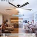LEDIARY 60 Inch Flush Mount Ceiling Fans with Lights, Remote & APP Control