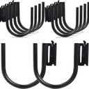 10 Pack E Track J Hooks Heavy Duty E Track 5" Large Steel J Hook E Track Accessories for Cargo Tie Down Systems in Enclosed Trailer Garage Workshop 0.5" Diameter Solid Steel Maximum Load 1500 Pounds