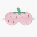Orose Kids Silk Sleep Mask Cute Adjustable Original Design for Boys & Girls, Double-Sided Mulberry Silk, Cartoon Pattern, Toddler Eye Mask (Strawberry)