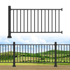 Horizontal Aluminum Deck Railing Kit 42in H x 6ft W 1 Post & 1 Panel