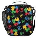 Bardic Autism Awareness Lunch Box for Boys Girls - Reusable Insulated Lunch Bags for Kids - Large Capacity Cooler Back to School Lunch Thermal Meal Tote Kit