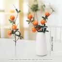 Woration 4PCS Artificial Orange Branches Simulation Tangerine Plastic Tree Plant Stem with Fruit Fake Greenery Home DIY Decor Props 19.3inch