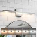 Brushed Nickel Vanity Light for Bathroom - 23.6inch Bathroom Vanity Light Fixture Dimmable 5CCT Modern Bathrooms Sconce 18W LED Bathrooms Wall Lighting Fixture Over Mirror