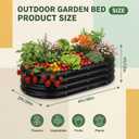 Land Guard Galvanized Raised Garden Bed Kit, Galvanized Planter Raised Garden Boxes Outdoor, Oval Large Metal Raised Garden Beds for Vegetables(Grey)4×2×1ft(1pcs)